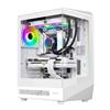 Noua Demon TH100, Case Gaming ATX Compatto, Ventola PWM ARGB e Strip LED, Mid-Tower USB 3.0 e Type-C, Frontale e Laterale in Vetro Temperato, Bianco