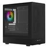 Noua Nexus PK200, Case Gaming MicroATX Compatto, Ventola PWM ARGB, Micro Tower con USB 3.0, Frontale Mesh e Laterale in Vetro Temperato, Nero