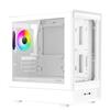 Noua Nexus PH100, Case Gaming MicroATX Compatto, Ventola PWM ARGB, Vetro Temperato a Doppia Finestra, Micro Tower con USB 3.0, Bianco