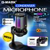 NONE Microfono da Gaming RGB USB per PC, Base Antiurto, Microfono da Scrivania Plug&Play per Streaming/Podcasting/Discord/Chiamate Zoom