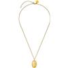 Purelei Spirito catena - impermeabile e regolabile | catena in acciaio inox con ciondolo ovale | placcatura in oro 14 K/18 carati | simbolo di protezione, resistenza e tranquillità interna