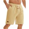 heekpek Pantaloncini Uomo Estivi Bermuda Cotone Leggero Shorts Pantaloni Corti con Tasche, Blu Navy, XL