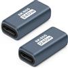 Seminer Accoppiatore USB C da Femmina(2 Pack), Connettore USB4.0 Tipo C 80Gbps 240W per il Trasferimento Dati Compatibile con iPhone 16/15, Samsung, MacBook e altri dispositivi USB-C