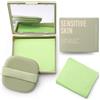 Erinde 200 Fogli Salviette Opacizzanti Viso, Blotting Paper Viso, Salviette Assorbi Sebo con Specchio e Puff, Senza Profumo e Olio, Opacizzante per Pelle Grassa, Facile da portare ovunque