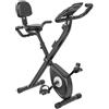 hamlody Cyclette pieghevole per uso domestico, freno magnetico, silenziosa, display LCD, misurazione della frequenza cardiaca, 10 livelli di resistenza, carico massimo 150 kg