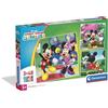 Clementoni - Puzzle per Bambini 3x48 Pezzi Supercolor, per Bambini 5+ Anni, Illustrazione con Personaggi di Mickey Mouse e Amici, Idea Regalo, Made in Italy, 21x20,5, 25005