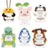 ZCOINS Set di 6 Peluche all'uncinetto con Messaggio Positivo, Abbraccio da Tasca Riconfortante, Piccolo Regalo per Amici, Colleghi o Famiglia - Giocattoli Morbidi Fatti a Mano