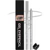 Erinde Matita Occhi Gel Argento Perlato, Impermeabile a Lunga Durata, Altamente Pigmentato Eyeliner, Applicazione Scorrevole, con Temperino Incluso, Temperabile, per Occhi Sensibili, Cruelty-free, #07