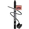 Erinde Matita Occhi Gel Nero Opaco, Waterproof a Lunga Durata, Colore Intenso e Pigmentato Eyeliner, Cremosa e Scorrevole, con Temperino Incluso, Temperabile, per Occhi Sensibili, Cruelty-free, #01