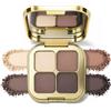 Erinde Palette Ombretti Opachi 4 Colori, Ombretti Altamente Pigmentati, Palette Make-up Professionale, Lunga Durata, Texture in Polvere Fine, Facile da Sfumare, per Trucco Occhi Naturale, #02
