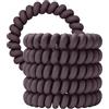 Specora Elastico per capelli a spirale, melanzana, confezione da 5 pezzi, 5 cm, in TPU, cavo telefonico, senza pizzicare e grovigli, elastico, senza impronte, delicato sui capelli