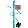 Erinde Matita Occhi Gel Verde Blu Opaco, Waterproof a Lunga Durata, Colore Intenso Pigmentato Eyeliner, Cremosa e Scorrevole, con Temperino Incluso, Temperabile, per Occhi Sensibili, #08