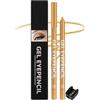 Erinde Matita Occhi Gel Oro Perlato, Impermeabile e a Lunga Durata, Altamente Pigmentato Eyeliner, Applicazione Scorrevole, con Temperino Incluso, Temperabile, per Occhi Sensibili, Cruelty-free, #11