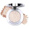Erinde Eyeshadow Single Glitter Eyeshadow, Ombretto singolo ad alta pigmentazione con lucentezza fine, durevole e impermeabile, facile da applicare, per il trucco degli occhi luminosi, vegano #02