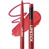 Erinde Set Rossetto e Matita Labbra, Lipliner & Lipstick Finish Matte, Rossetto Lunga Durata Altamente Pigmentato, Kit Labbra Effetto Vellutato e Soft Focus per Contorni Perfetti, #10