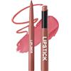 Erinde Set Rossetto e Matita Labbra, Lipliner & Lipstick Finish Matte, Rossetto Lunga Durata Altamente Pigmentato, Kit Labbra Effetto Vellutato e Soft Focus per Contorni Perfetti, #01