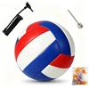 AUEJACKY Pallone Pallavolo Palla Da Pallavolo, Palla Pallavolo, Soft Touch Volleyball, Viene Fornito Con Pompa, Ago D'aria, Borsa A Rete. (Struttura granulosa gialla, blu e bianca) (C)