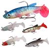 DAGORD 5 pezzi Kit Esche Artificiali Spinning Mare Esche Pesci di Gomma Spinning Esca da Pesca Bionica 8cm Esca Artificiale per Trota Tonni Orate Carpe Spigola Esche di Pesca per Acqua Dolce e Salata