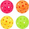 JZK 4 palline da pickleball da esterno a 40 fori, per principianti e professionisti, palline sportive in plastica perforata per giocare, rosa, giallo, arancione, verde, colori ad alta visibilità