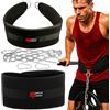 MuscleForge Cintura per Zavorra Palestra 240kg con 80cm Catena e Moschettoni | Sollevamento Pesi Uomo Donna | Supporto Lombare Neoprene Bodybuilding Powerlifting Calisthenics Dip Trazioni