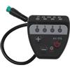 Wodsty Display LED Meter Controller 36 V-48 V con connettore a 5 pin, alloggiamento in ABS impermeabile, IP65, compatibile con protocollo 02OMD per biciclette elettriche e scooter, supporto manubrio
