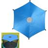 QIMMU Copertura Parasole per Trampolino, Ø 183 244 305cm Baldacchino per Trampolino,Tenda Parasole Trampolino,Eli Ombreggianti Anti-UV - Rete Parasole per Trampolino a 6 Montanti (305cm)