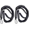 MNUvxzaewf Corda Elastica da 4-5 Piedi, 1,52 m, for ormeggio, Cinghia 16 mm, Gancio in Acciaio, 2200 libbre, for Kayak e Barche(2pcs 16mm 1.22m Bla)