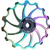 QLECXZI Guida fluida e silenziosa con Cuscinetto in Ceramica per Bicicletta, Ruota di Guida Adatta a Tutte Le Mountain Bike da 15T, Ruota di Supporto con, Colorato, Diametro 58mm
