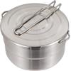 CNANRNANC Contenitore per il pranzo in acciaio inox, pentola da campeggio con manico pieghevole per una distribuzione efficiente del calore e avventure di cucina all'aperto portatili