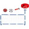 Byuexhp Canestro da basket per bambini, per interni, centro sportivo 2 in 1 per bambini, set di giocattoli per bambini di età compresa tra 3, 4, 5, 6, 7, 8, 9 anni
