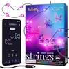 Twinkly Strings USB-C Heart 200 LED, Striscia Luci LED a Forma di Cuore, Luci LED Multicolore RGB, Luci San Valentino, Compatibile con Alexa, Google Home, Luci Mappabili, USB C, Filo Verde, 12m