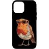 Robin Bird Outfit Custodia per iPhone 12 mini Grafica divertente con pettirosso con gli occhiali