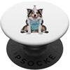 Border Collie Puppy Lover PS Border Collie Let's Pawty - Festa di compleanno per amanti dei cani PopSockets PopGrip Adesivo