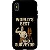 Land Surveying Equipment Custodia per iPhone X/XS Miglior geometra al mondo