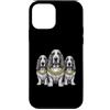 Cool 3 Hip Hop Trio Street Gold Chain Fu Custodia per iPhone 12 mini Basset Hound Dog Rap Old School Retro Streetwear anni '80 e '90