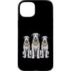 Cool 3 Hip Hop Trio Street Gold Chain Fu Custodia per iPhone 15 Plus Irish Wolfhound Dog Rap Old School Retro Streetwear anni '80 '90