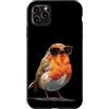 Robin Bird Outfit Custodia per iPhone 11 Pro Max Occhiali da sole per gli amanti di pettirossi e piume