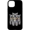 Cool 3 Hip Hop Trio Street Gold Chain Fu Custodia per iPhone 15 Plus Lemur Anello Coda Rap Old School Retro Streetwear 80s 90s
