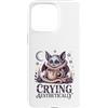 Bat Lover Coffee Drinking Custodia per iPhone 15 Pro Max Piangere esteticamente carino pipistrello pastello