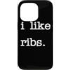 Minimalist BBQ Rib Barbecue Custodia per iPhone 13 Pro Mi piace costole | Divertente BBQ Rib Barbecue Amante