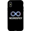 Neurodivergent Pride & Spectrum Aestheti Custodia per iPhone X/XS Neurospicy Infinity Loop | Autismo ADHD Umorismo - Glitch Art