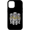 Cool 3 Hip Hop Trio Street Gold Chain Fu Custodia per iPhone 12/12 Pro Irish Wolfhound Dog Rap Old School Retro Streetwear anni '80 '90
