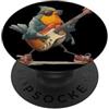Rocking Robin Bird Outfit Impressionante Robin Bird con chitarra elettrica per ragazzi e ragazze PopSockets PopGrip Adesivo