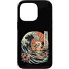Tropical Tile Fun Custodia per iPhone 13 Pro Mahjong Time Capybara Surf Retro Wave Tramonto