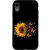 Sunflower Butterfly Floral Garden Nature Custodia per iPhone XR Farfalla Girasole Giardino Floreale Giallo Gir