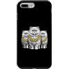 Cool 3 Hip Hop Trio Street Gold Chain Fu Custodia per iPhone 7 Plus/8 Plus Gatto persiano Rap Old School Retro Streetwear 80s 90s Tre