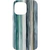 Mint Violet Designs Custodia per iPhone 14 Pro Max Design estetico a tema costiero grigio verde strisce