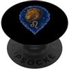 leo zodiac watercolor lion astrology art Ritratto Leone Acquerello Zodiaco Leone PopSockets PopGrip Adesivo