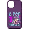 Girls Birthday Korean Kids K Pop Fan K-P Custodia per iPhone 12/12 Pro K-Pop Principessa Età 3 Anni Compleanno Bambino