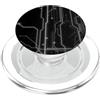 Monochrome Data Grid White Circuit Scheda Madre Gamer Tech Grafica Estetica PopSockets PopGrip per MagSafe